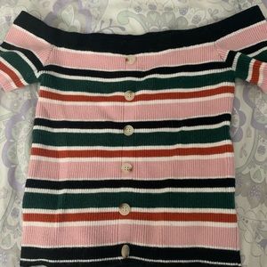 Cropped striped top from PacSun